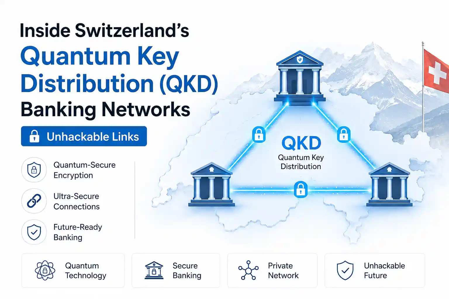 Inside Switzerland’s Quantum Key Distribution (QKD) Banking Networks (Unhackable Links)